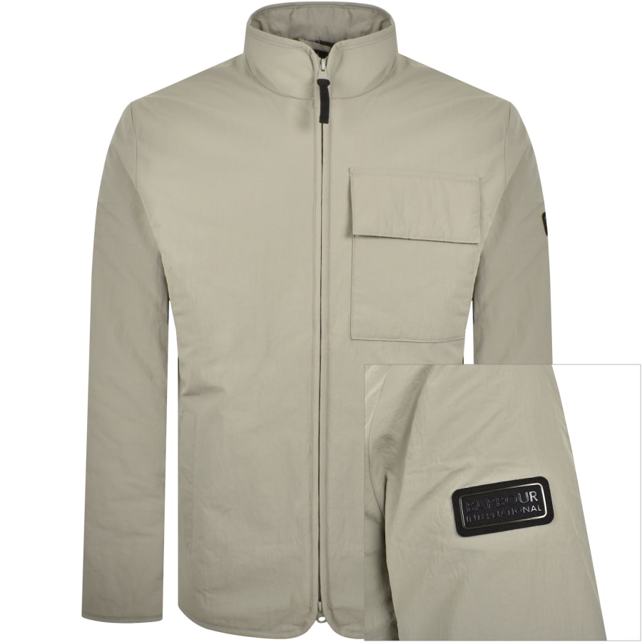 Barbour International Glenton Quilted Jacket Grey